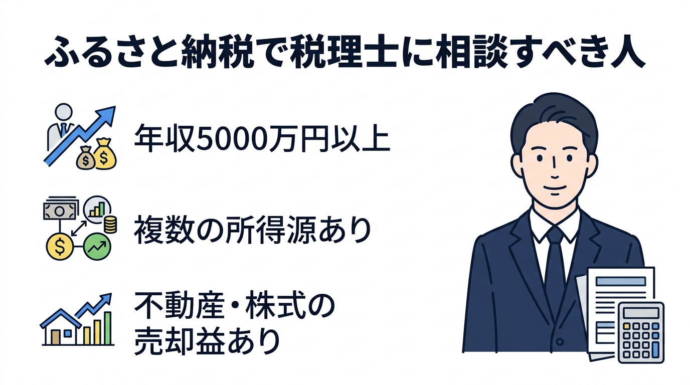 税理士に相談すべきケースの図解