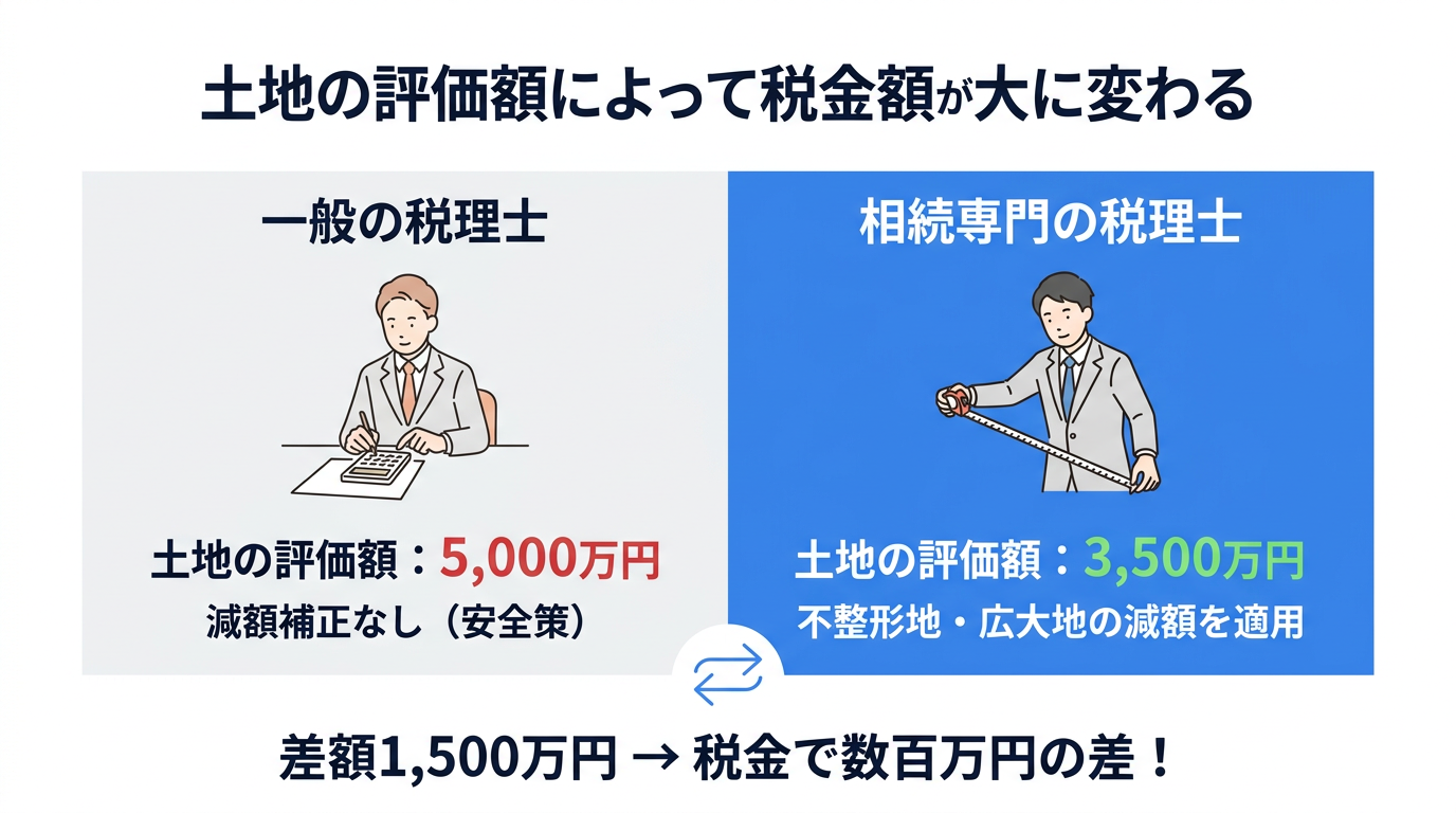 税理士によって相続税額が変わる理由：土地評価の違い