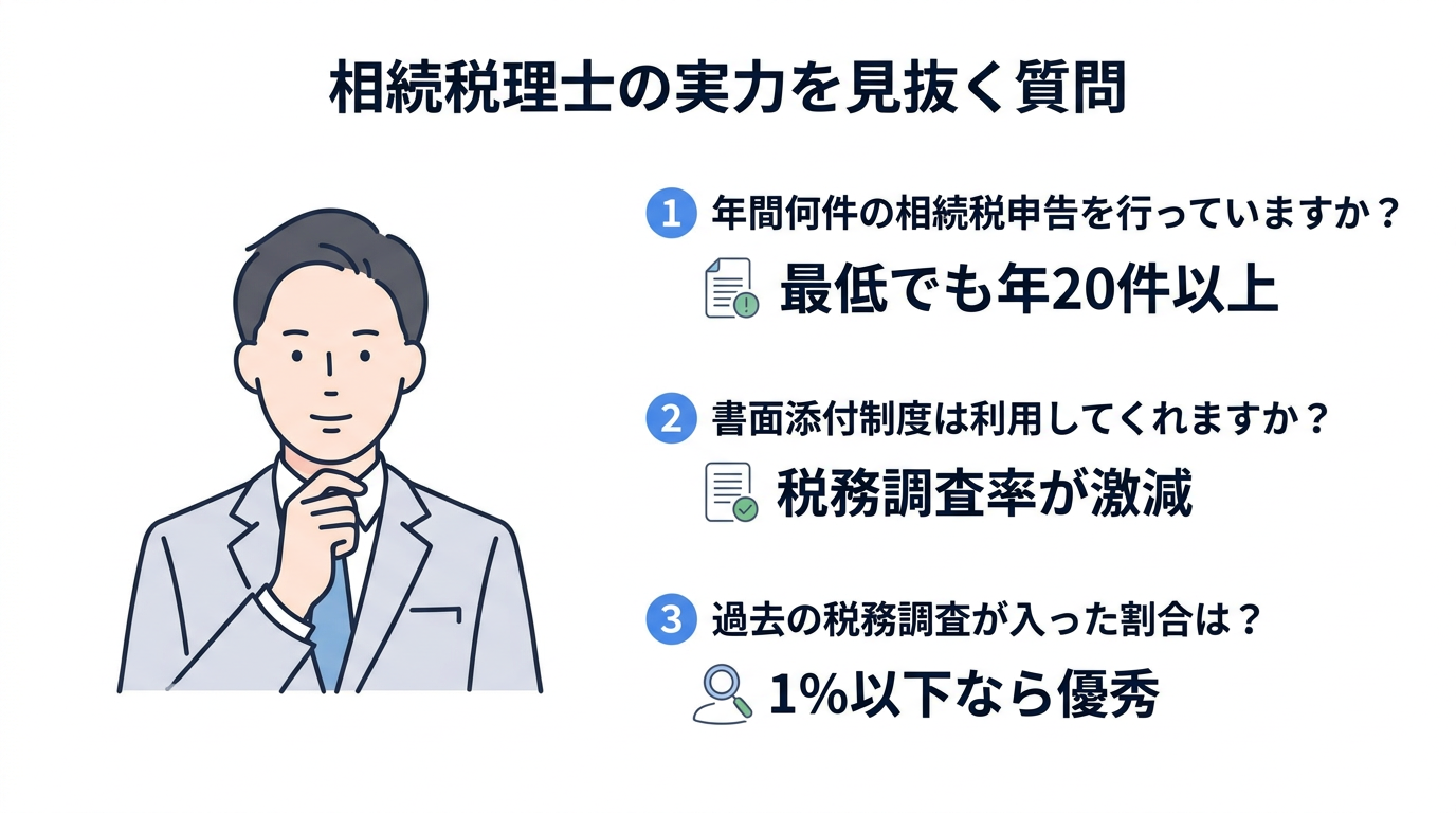 相続税理士の実力を見抜く3つの質問リスト