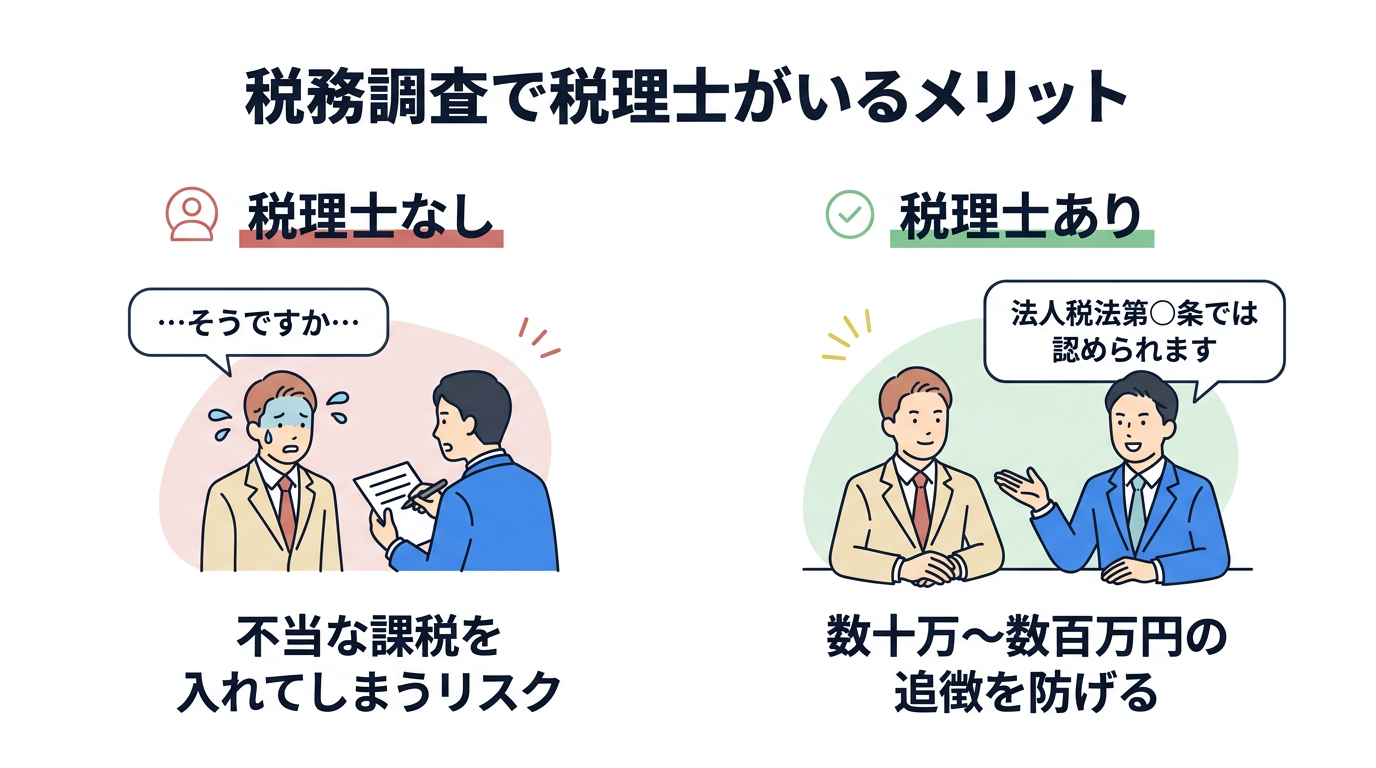 税理士に立ち会いを依頼するメリット
