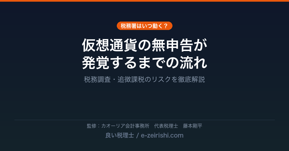 仮想通貨の無申告が発覚するまでの流れ|税務署はいつ動く?