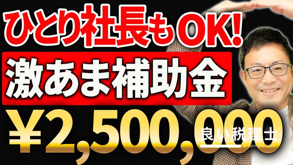 一人社長でもOK！持続化補助金で最大250万円もらう方法を税理士が解説