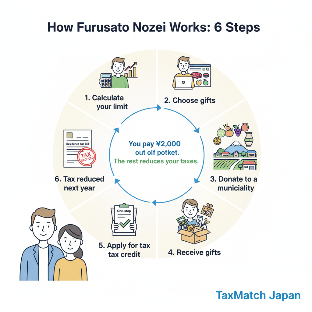 How furusato nozei works in 6 steps - calculate donate receive claim save