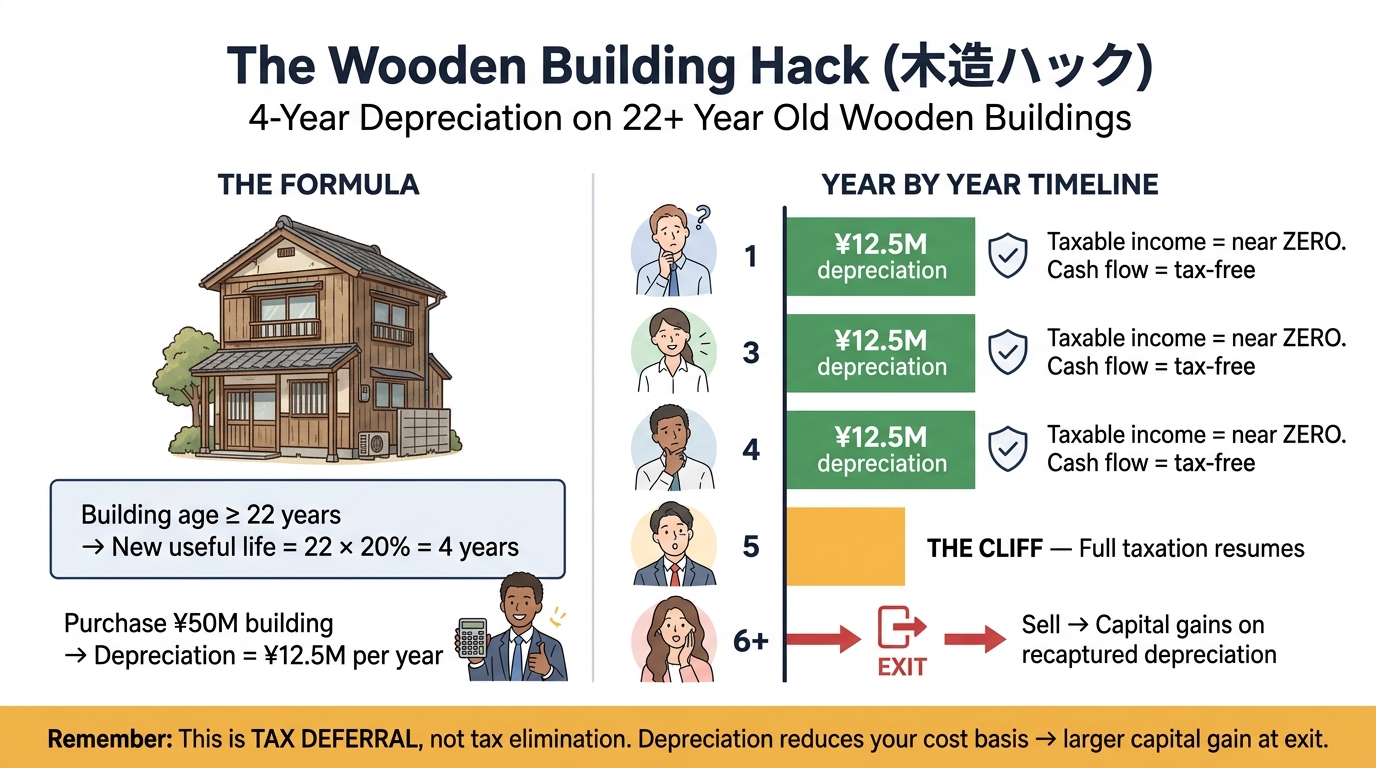 Japan Real Estate Tax for Foreign Investors - The Wooden Building Hack: 4-year accelerated depreciation explained
