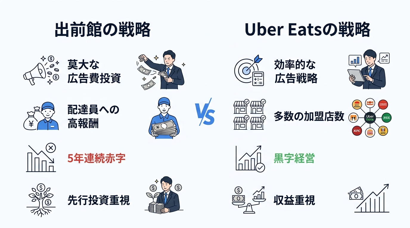 出前館はなぜ赤字でも潰れない？5年連続赤字の理由とUber Eatsとの決定的な違い - 出前館とUber Eatsの違いを比較